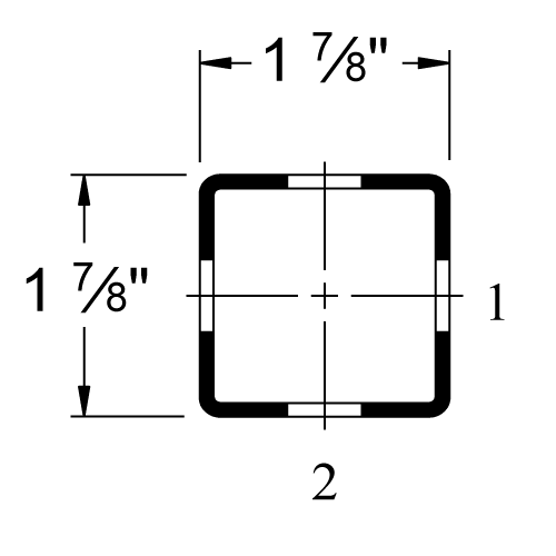 P9200 - 1 7/8“x 1 7/8”Telestrut油管